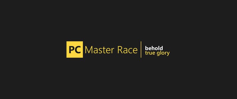 PC Master Race Logo — Black, Minimalist, Vector Art
