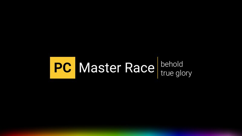 PC Master Race Logo — Black, Neutral, Minimalist