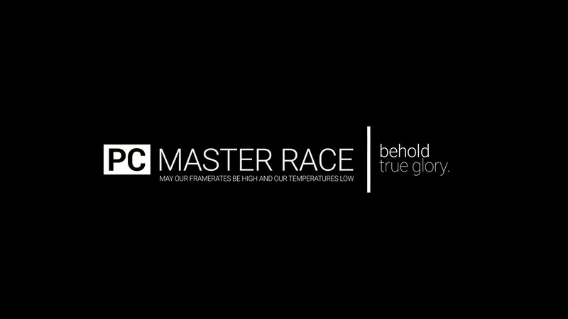 PC MASTER RACE Logo — Black, Neutral