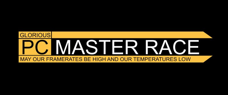 PC Master Race Logo — Black