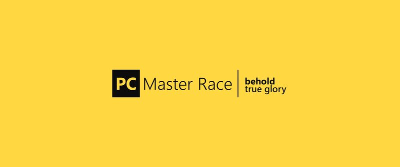 PC Master Race Logo — Yellow, Minimalist