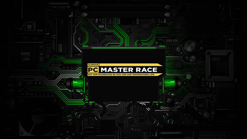 PC Motherboard with Green Lights