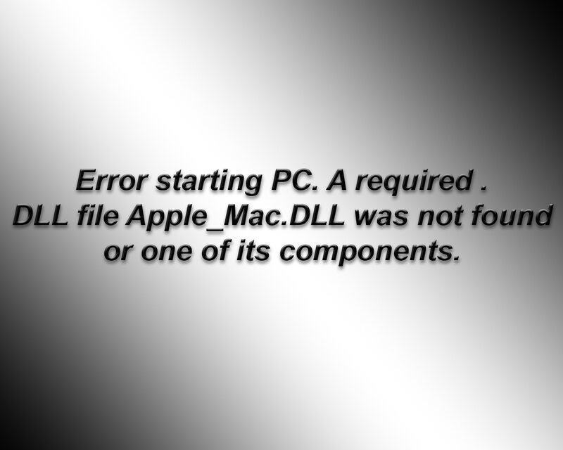 PC startup error message