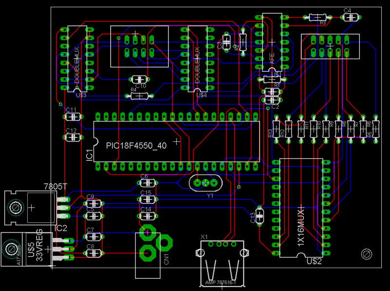 PCB layout for microcontroller circuit
