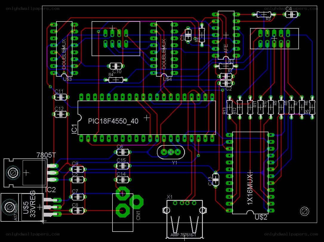 PCB layout for microcontroller circuit