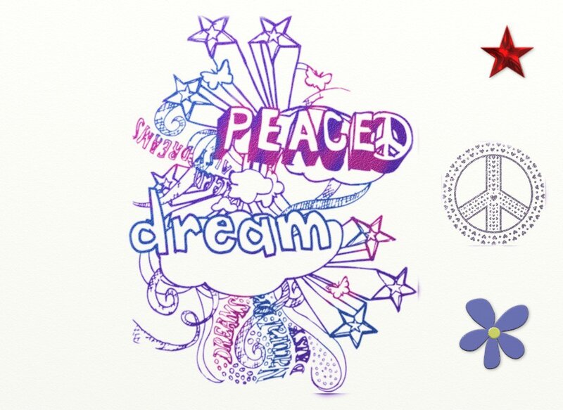 peace and dream art collage