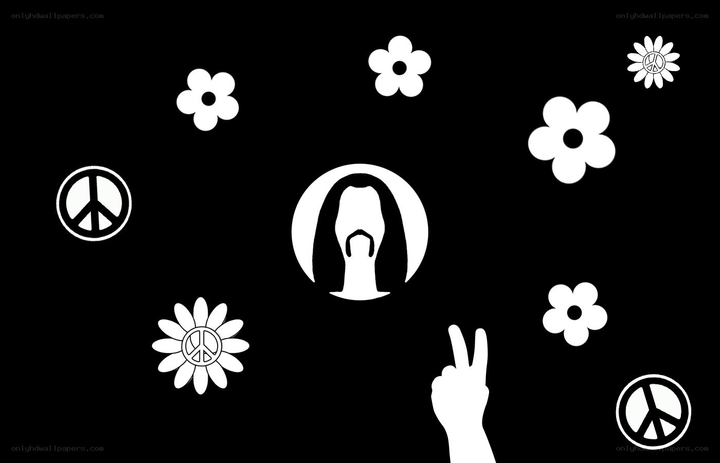 peace and flowers symbols