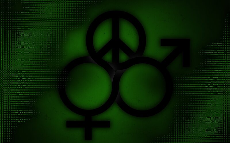 peace and gender symbols