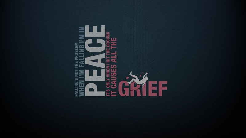 peace and grief text art