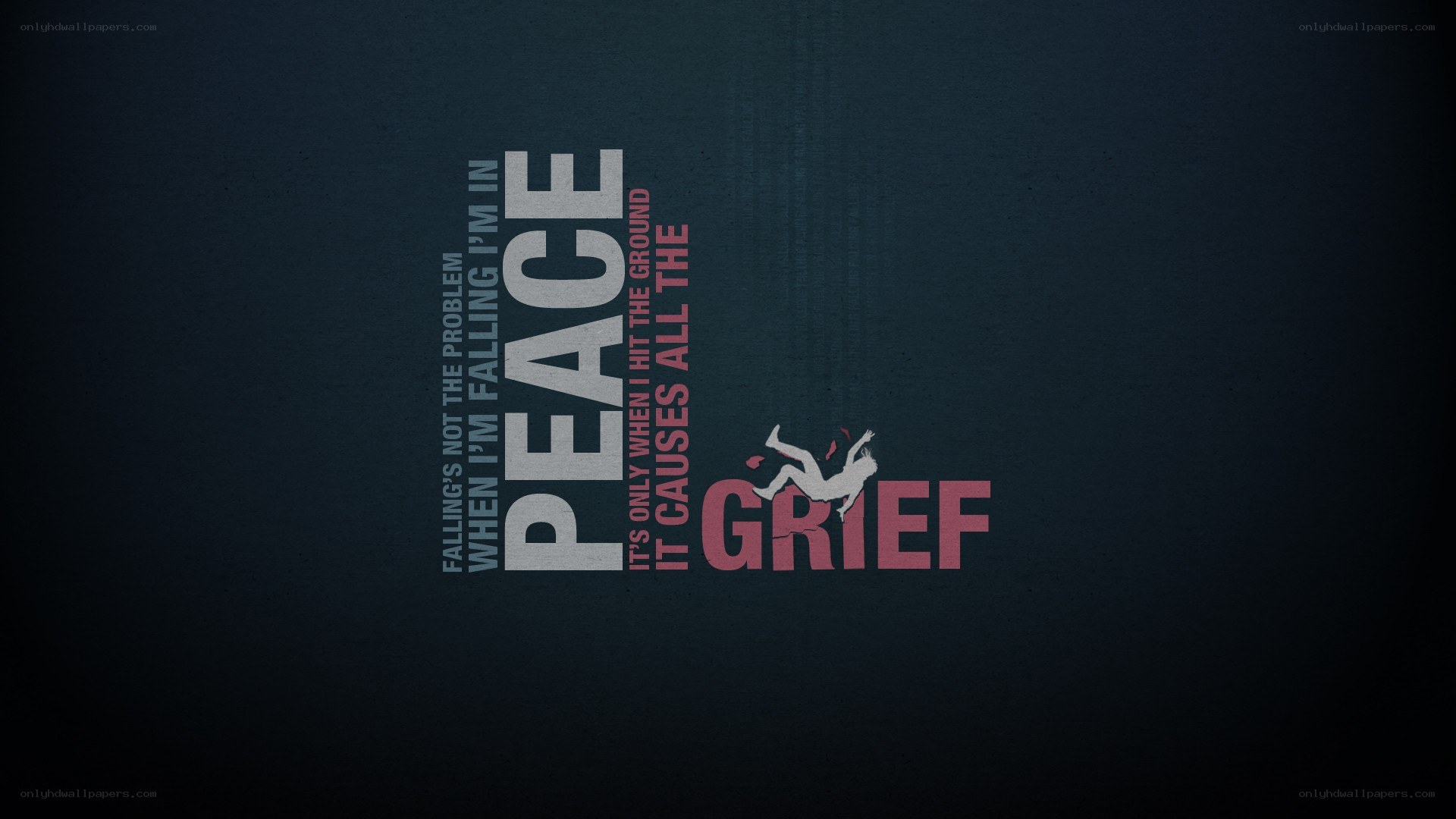 peace and grief text art