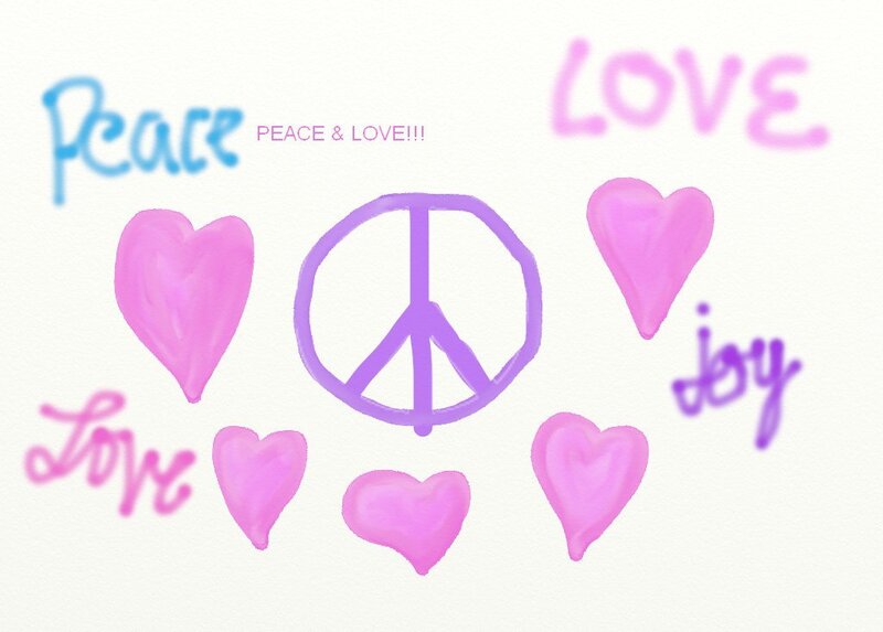 Peace and love illustration
