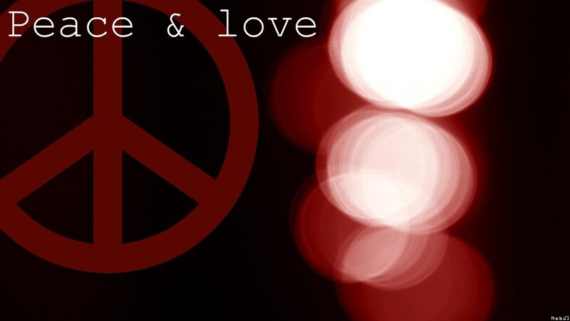 Peace and love symbol