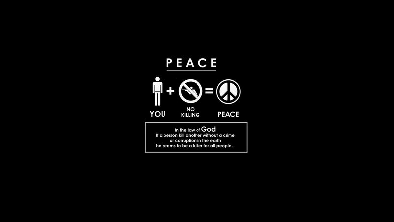 peace and no killing
