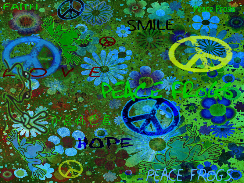 Peace Frogs Collage