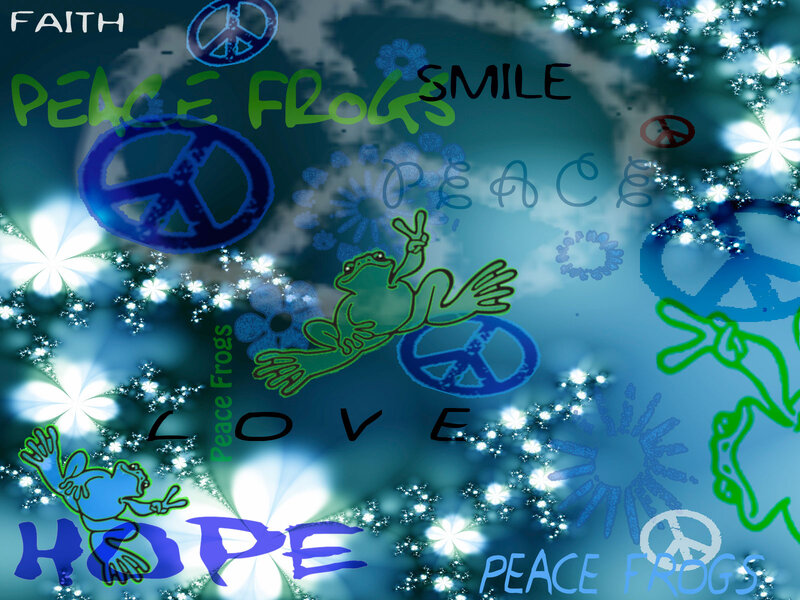 Peace Frogs Illustration