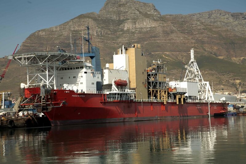 Peace in Africa ship at port