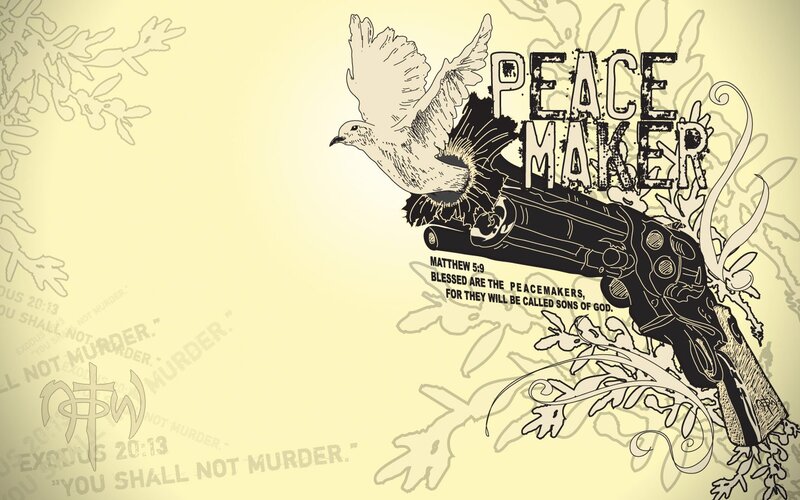 Peace maker graphic with dove
