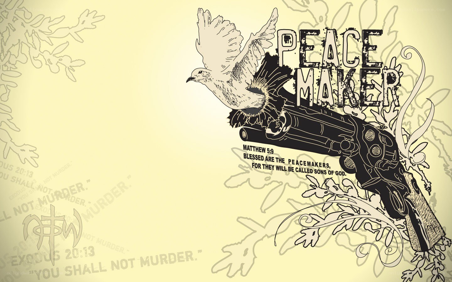 Peace maker graphic with dove