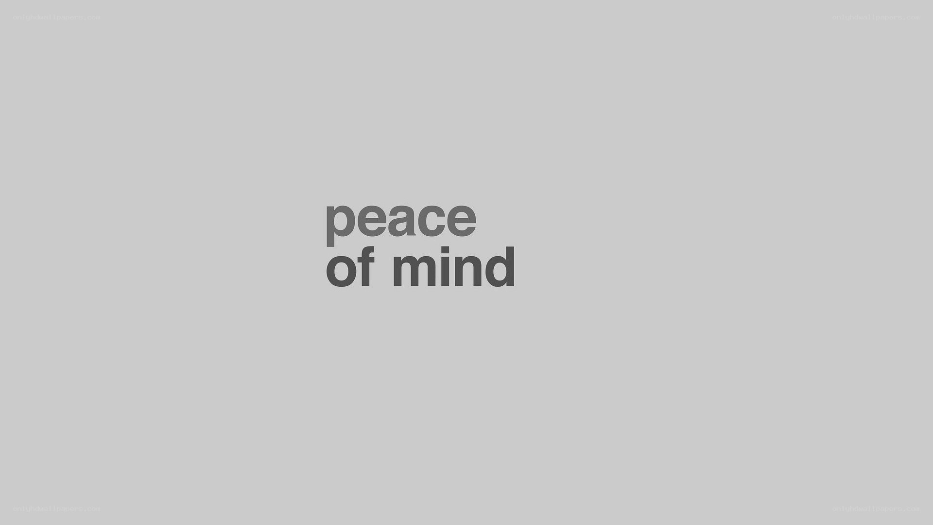 peace of mind text