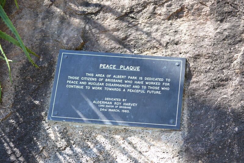 Peace Plaque on Rock
