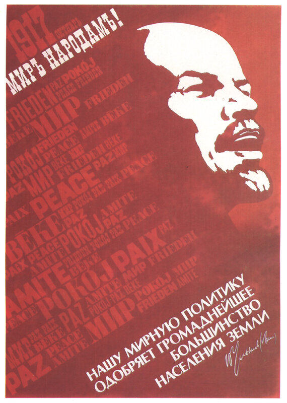 Peace poster with Lenin