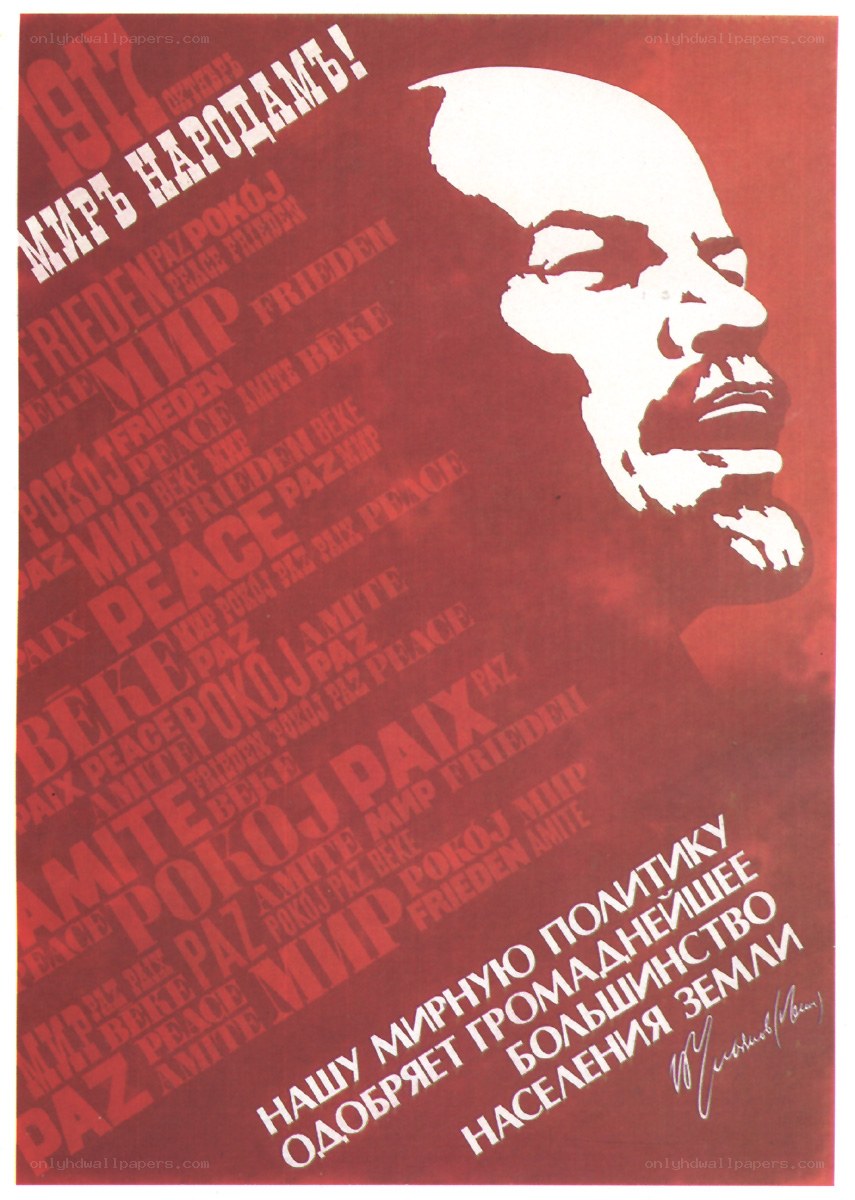 Peace poster with Lenin