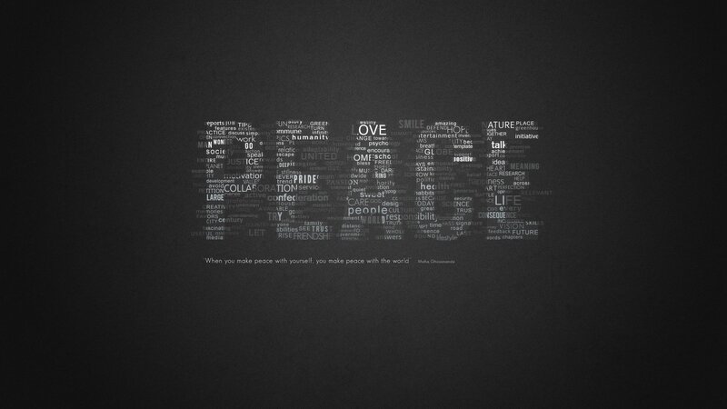 peace quote word cloud