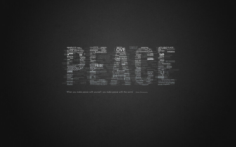 peace quote word cloud