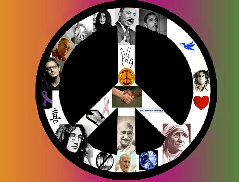 Peace symbol collage