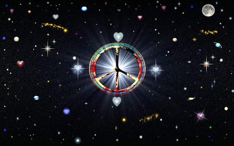 Peace Symbol in Space