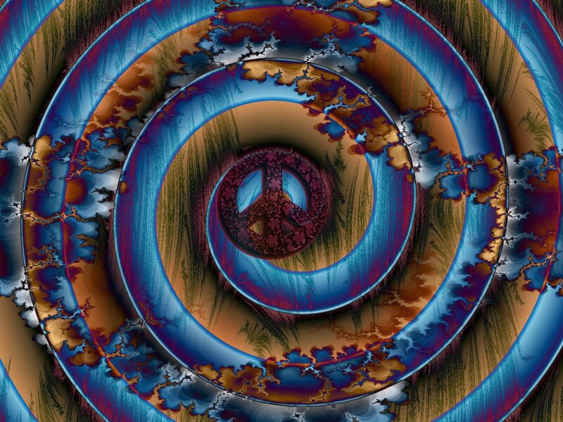 Peace Symbol in Spiral