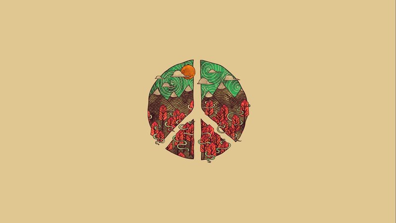 Peace Symbol Landscape