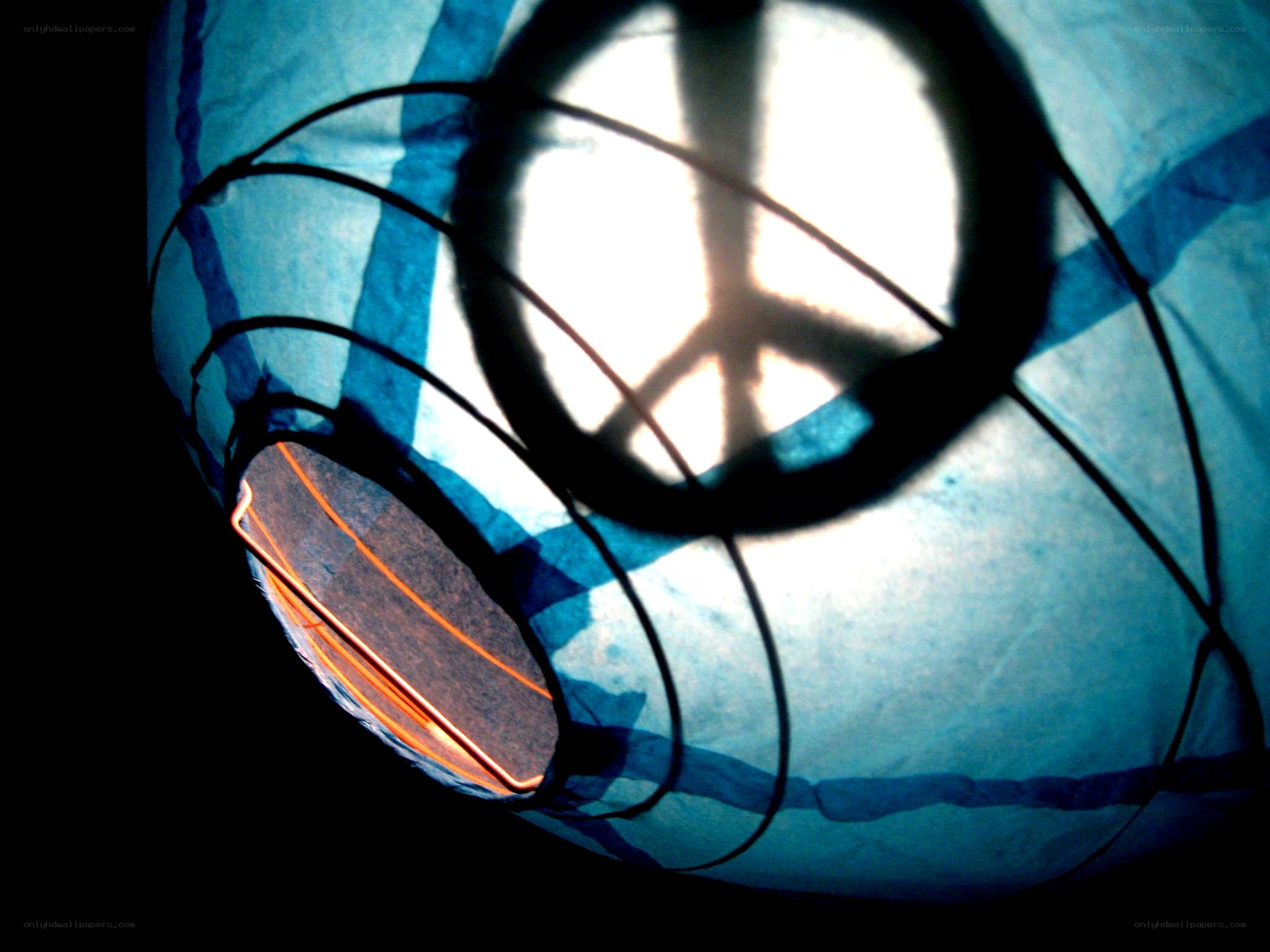 Peace symbol lantern