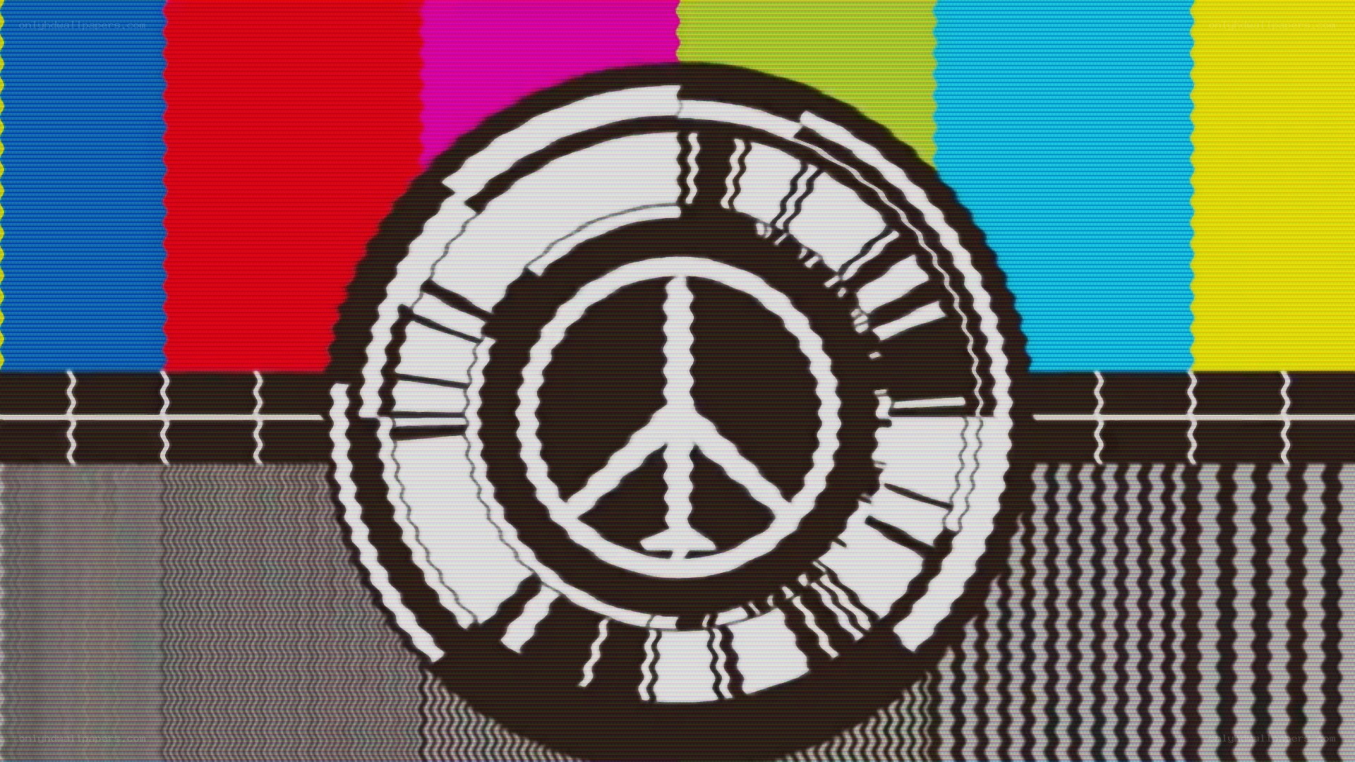 Peace symbol on test pattern