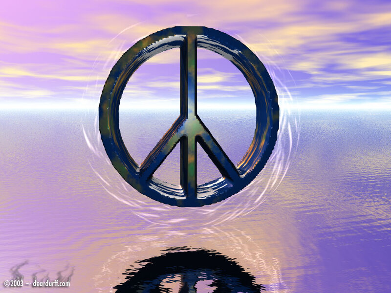 Peace Symbol over Water