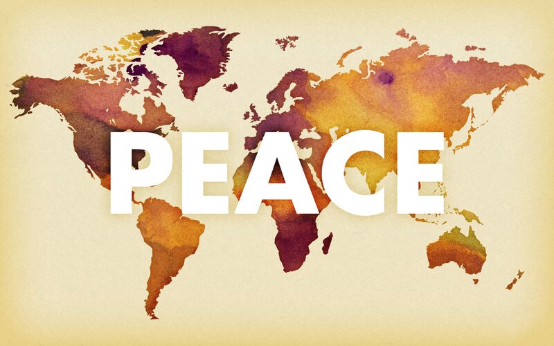 Peace world map illustration