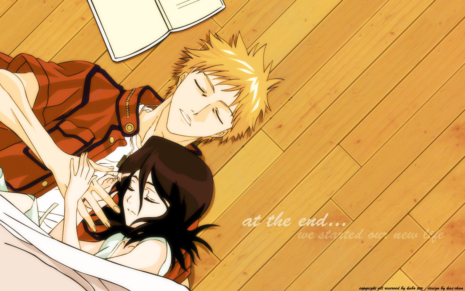 peaceful anime couple resting