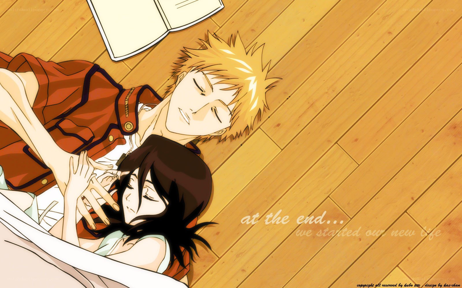 peaceful anime couple resting