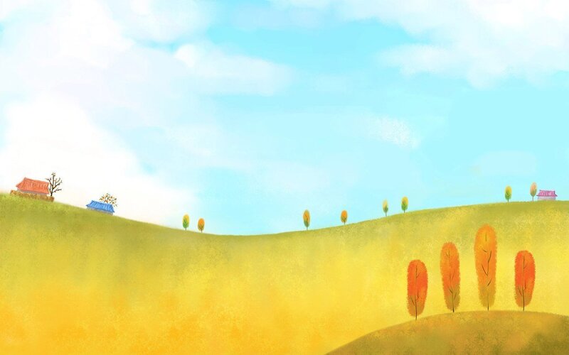 Peaceful autumn hills