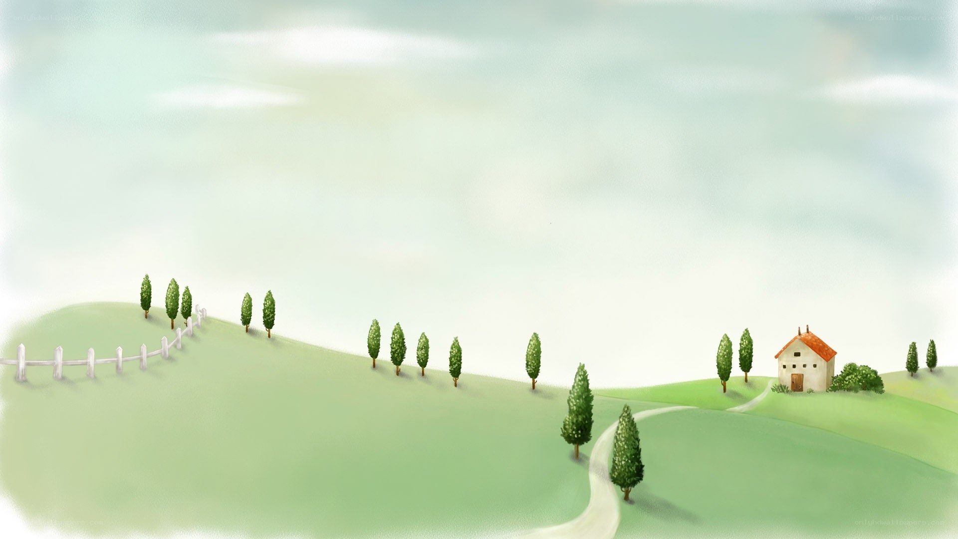 Peaceful countryside landscape