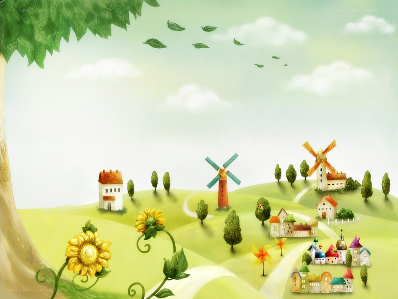 Peaceful countryside landscape