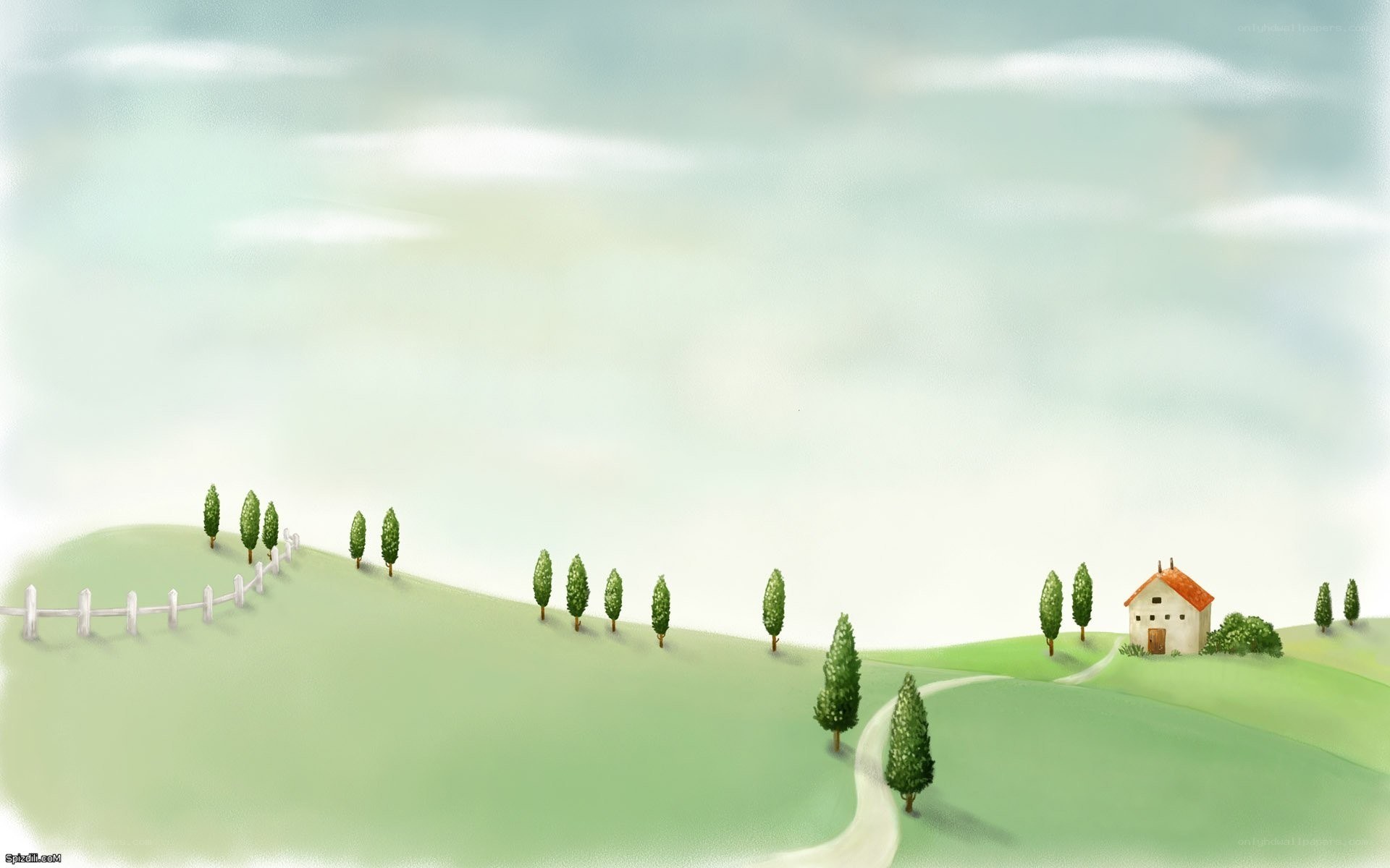 Peaceful countryside landscape