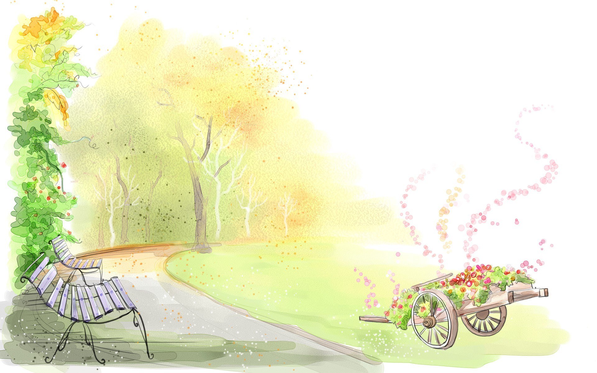 Peaceful park scene