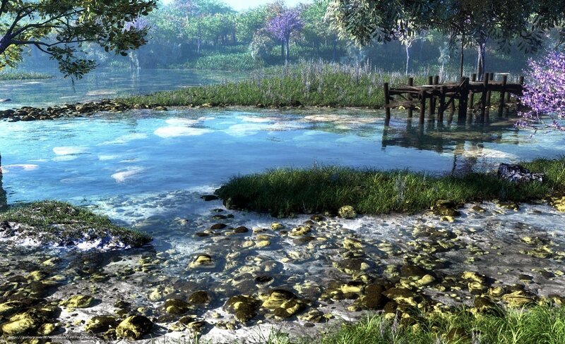 Peaceful river landscape