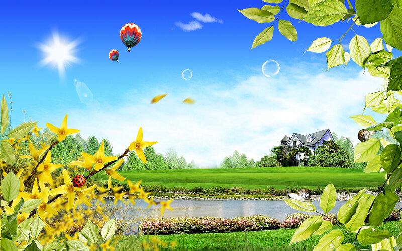Peaceful spring landscape