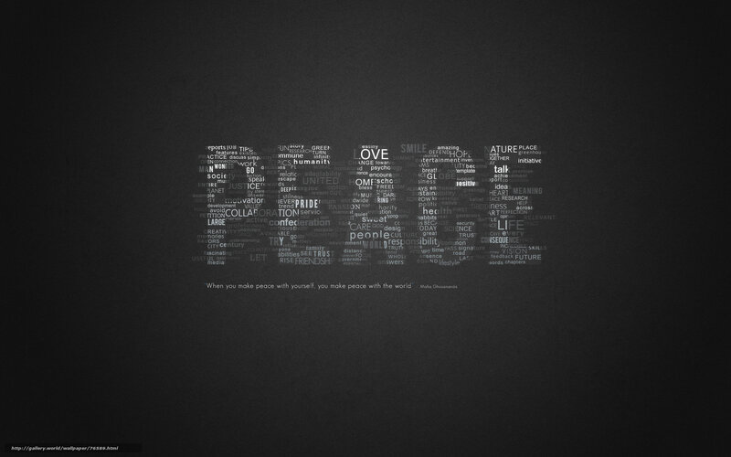 peaceful word cloud