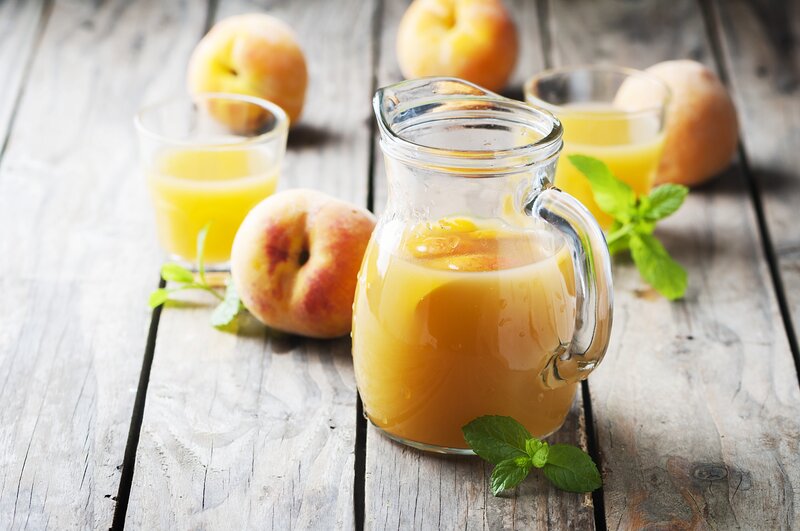 Peach Juice in Pitcher
