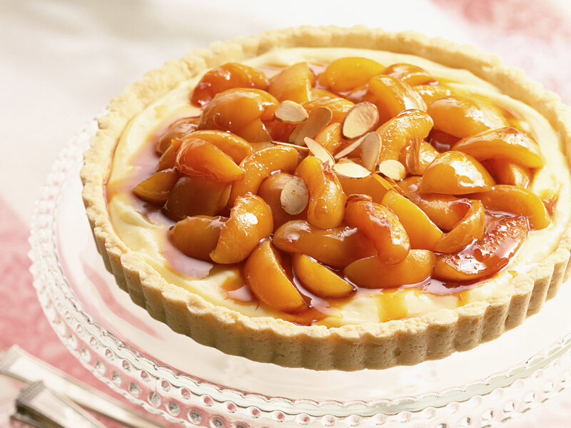 Peach Tart on Stand