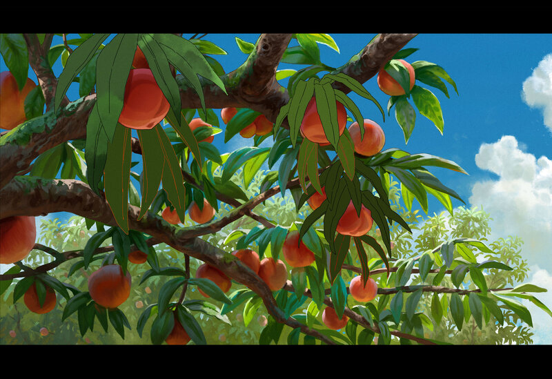 Peach Tree with Fruit