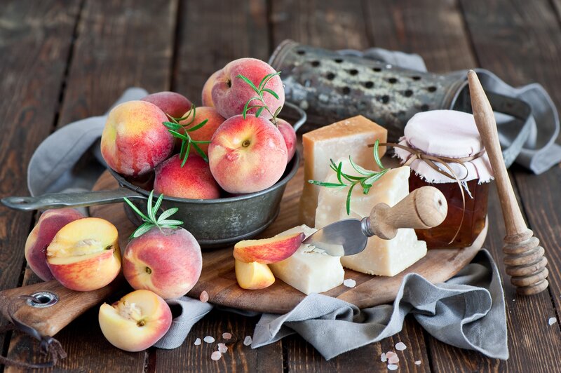Peaches and Cheese Platter